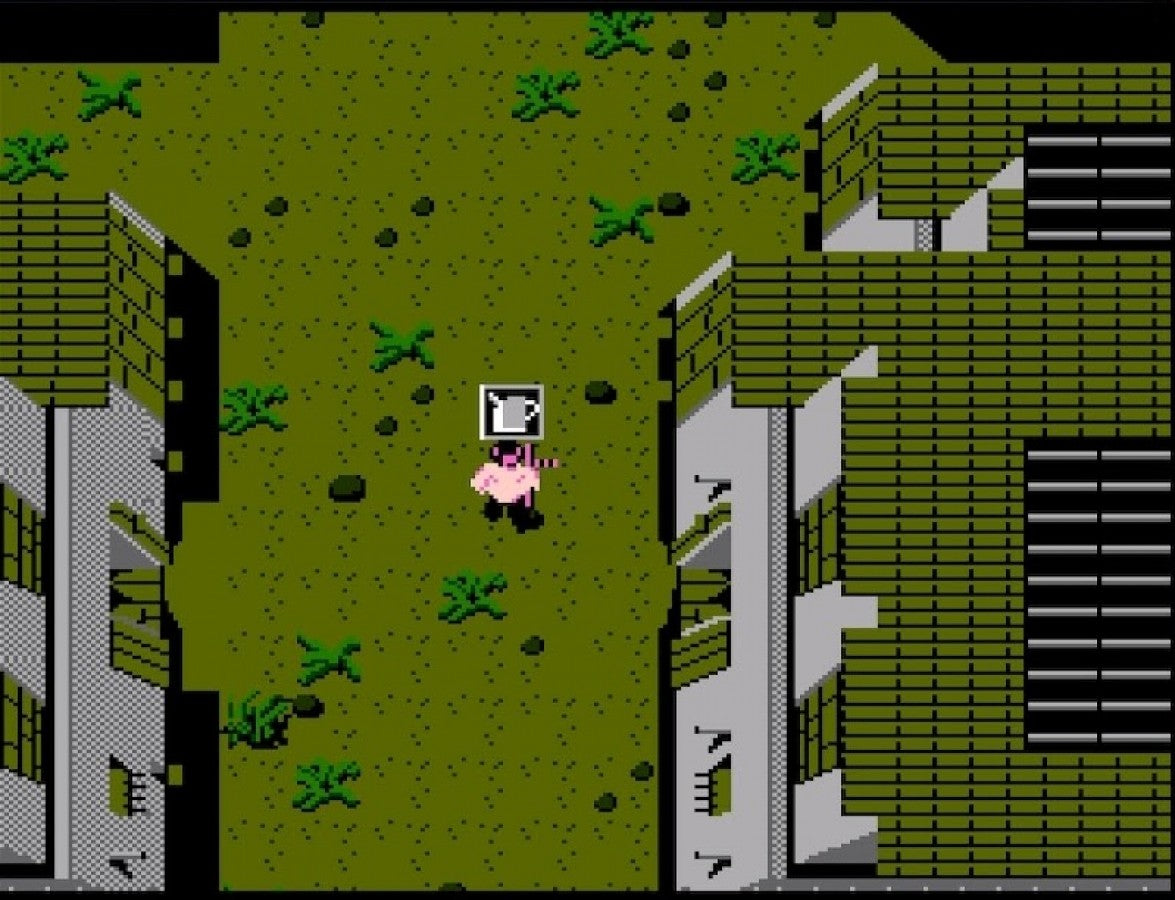 Ikari Warriors for Nintendo Entertainment System top down run and gun shooter featuring military combat co op gameplay enemy soldiers tanks and arcade style action gameplay 