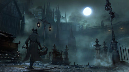 Bloodborne PlayStation 4 game featuring challenging action RPG combat and dark gothic horror exploration gameplay screenshot