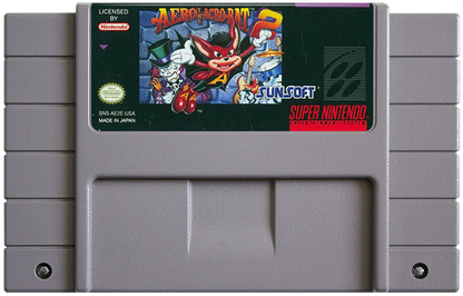 Aero the Acro Bat 2 cartridge for Super Nintendo Entertainment System SNES retro video game
