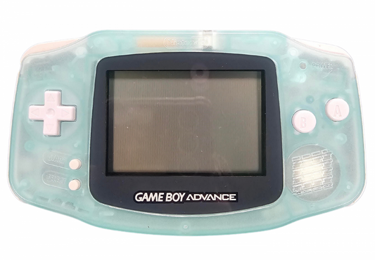 Nintendo Game Boy Advance GBA Handheld Console Glow in the Dark Green Scratch and Scuff Condition portable gaming system featuring glow in the dark green design classic Nintendo hardware handheld gaming experience retro video game system portable console collectible gaming setup and Nintendo collection appeal front screen off