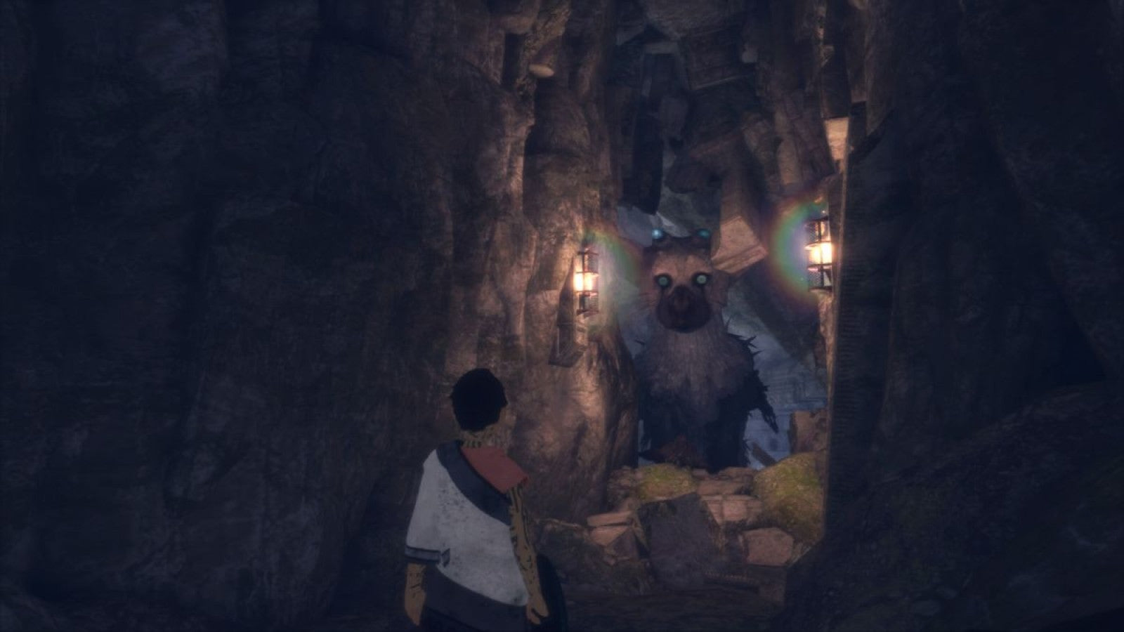 The Last Guardian PlayStation 4 game featuring emotional action adventure gameplay and puzzle-solving with a giant creature companion screenshot