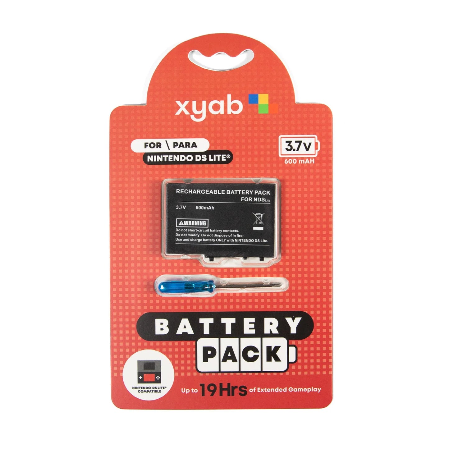 Rechargeable Battery Pack for DS Lite Nintendo DS accessory inspired design featuring portable gaming power solution aesthetic replacement rechargeable battery extended play sessions handheld console hardware compatibility convenient gaming accessory presentation  