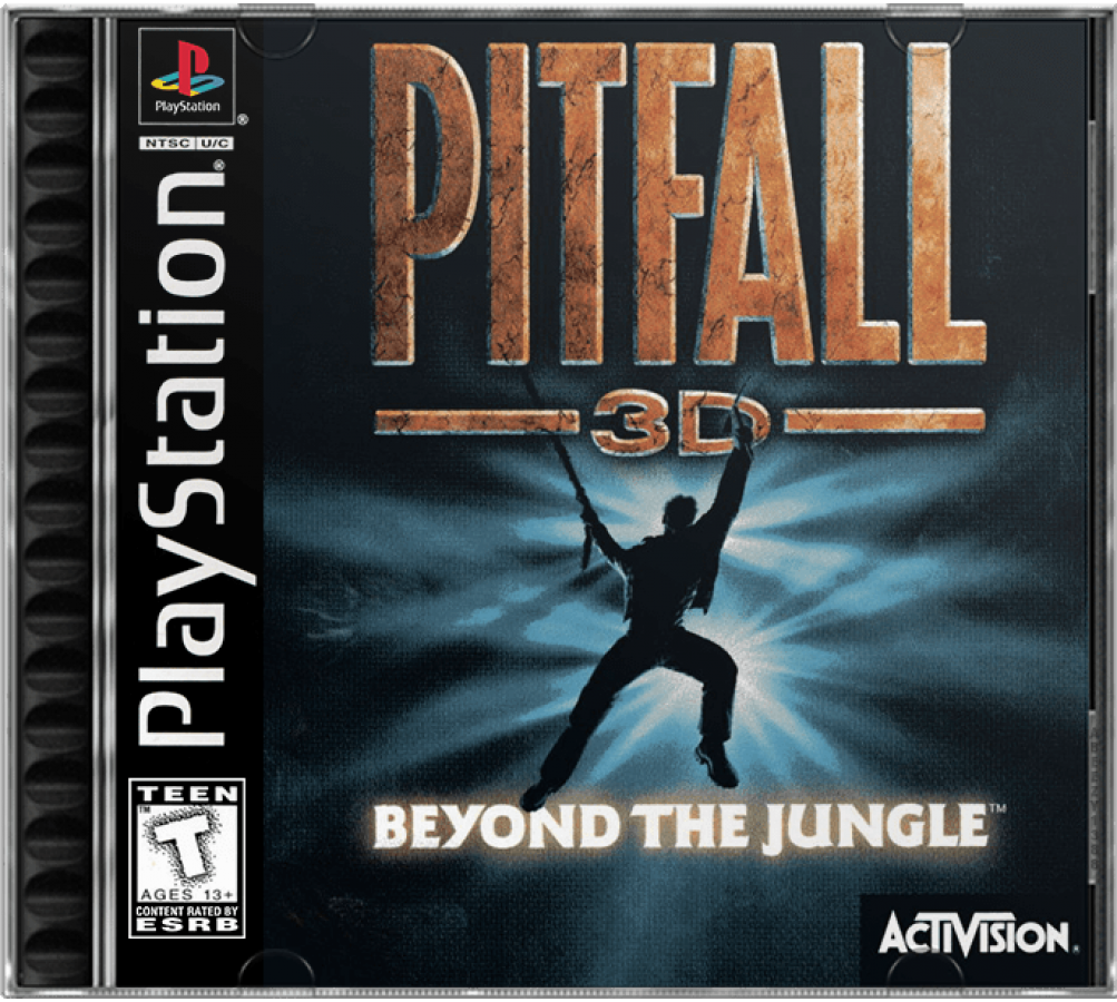 Pitfall 3D: Beyond the Jungle – PlayStation 1 (PS1) cover art for video game for PS1