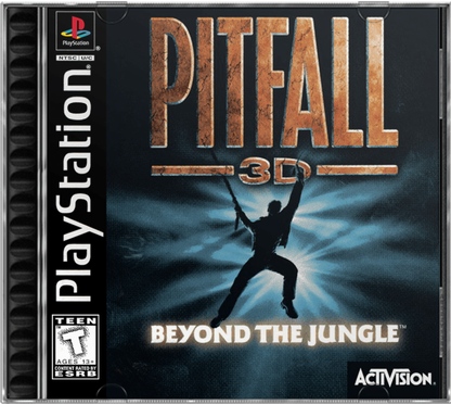 Pitfall 3D: Beyond the Jungle – PlayStation 1 (PS1) cover art for video game for PS1