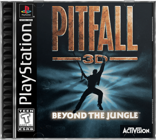 Pitfall 3D: Beyond the Jungle – PlayStation 1 (PS1) cover art for video game for PS1