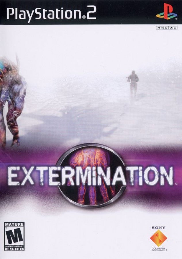 Extermination cover art for PlayStation 2 (PS2) survival horror third-person action video game