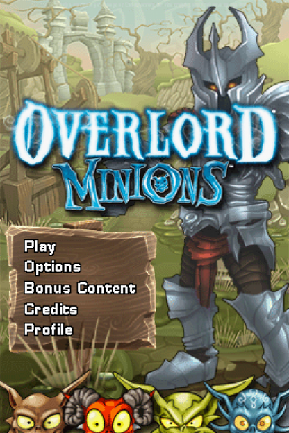 Overlord Minions Nintendo DS action adventure game featuring real time minion squad control touchscreen commands fantasy battles humorous storyline and strategic combat set in the Overlord universe gameplay