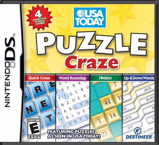 USA Today: Puzzle Craze cover art for Nintendo DS (DS) video game