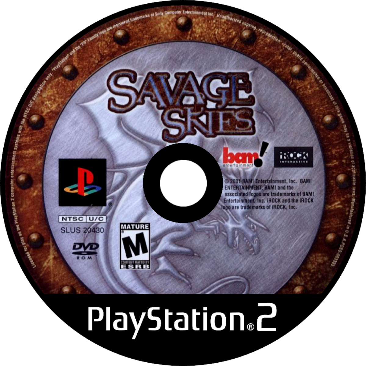 Savage Skies PS2 Sony PlayStation 2 fantasy aerial combat game dragon riding flying beasts air battles medieval fantasy setting multiplayer combat arcade flight gameplay retro gaming PlayStation 2 software video game title disc