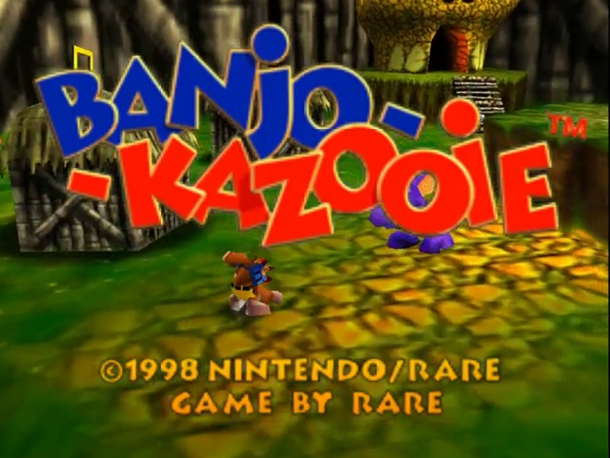 Banjo-Kazooie title screen for Nintendo 64 (N64) video game