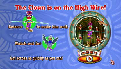 Circus Games gameplay art for Nintendo Wii (Wii) video game