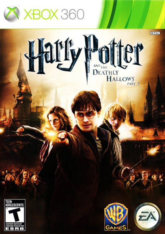 Harry Potter and the Deathly Hallows – Part 2 for Xbox 360 action adventure game based on the final Harry Potter film third person combat spells Hogwarts battle fantasy movie tie in cover art