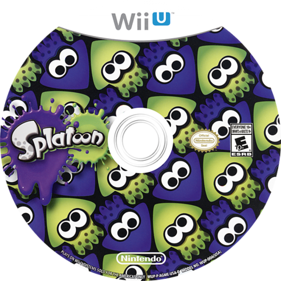Splatoon disc art for Nintendo Wii U (WiiU) video game