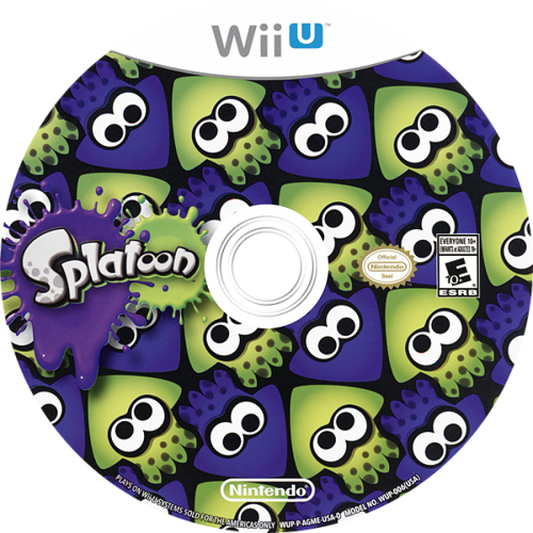 Splatoon disc art for Nintendo Wii U (WiiU) video game