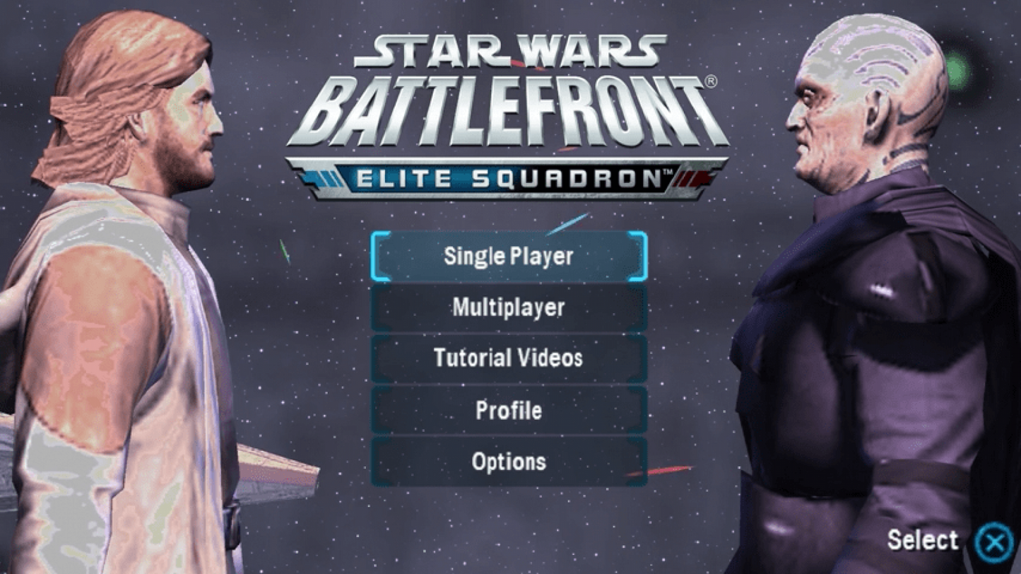 Star Wars Battlefront Elite Squadron Greatest Hits PlayStation Portable PSP for action shooter video game fans featuring large scale Star Wars battles space and ground combat customizable characters multiplayer gameplay iconic vehicles cinematic missions Rebel and Imperial warfare collectible gaming appeal gameplay