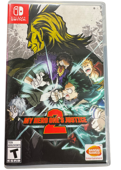 My Hero One's Justice 2 Collector's Edition Missing Collector's Box Nintendo Switch NS video game featuring My Hero Academia fighting gameplay anime characters Quirks special attacks arena battles hero and villain combat story mode Nintendo Switch gaming retro video game collection collectible gaming appeal cover art