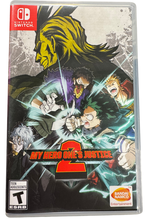 My Hero One's Justice 2 Collector's Edition Missing Collector's Box Nintendo Switch NS video game featuring My Hero Academia fighting gameplay anime characters Quirks special attacks arena battles hero and villain combat story mode Nintendo Switch gaming retro video game collection collectible gaming appeal cover art
