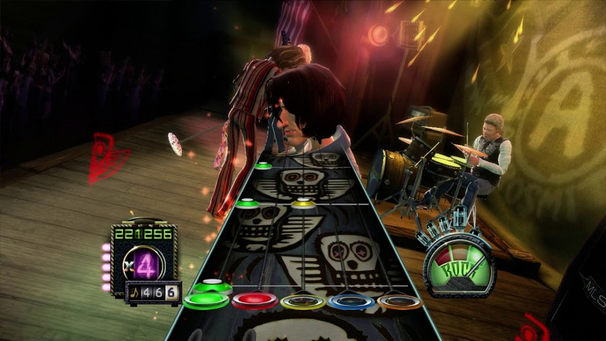 Guitar Hero Aerosmith PlayStation 2 PS2 for music rhythm video game fans featuring iconic Aerosmith songs guitar controller gameplay fast paced note matching career mode multiplayer rock performances classic rhythm action immersive soundtrack collectible gaming appeal gameplay