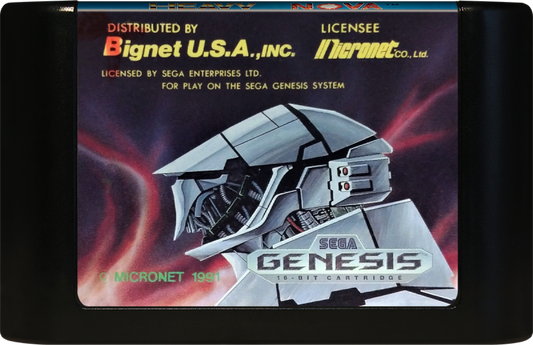 Heavy Nova Sega Genesis retro video game fighting game cartridge (1991)