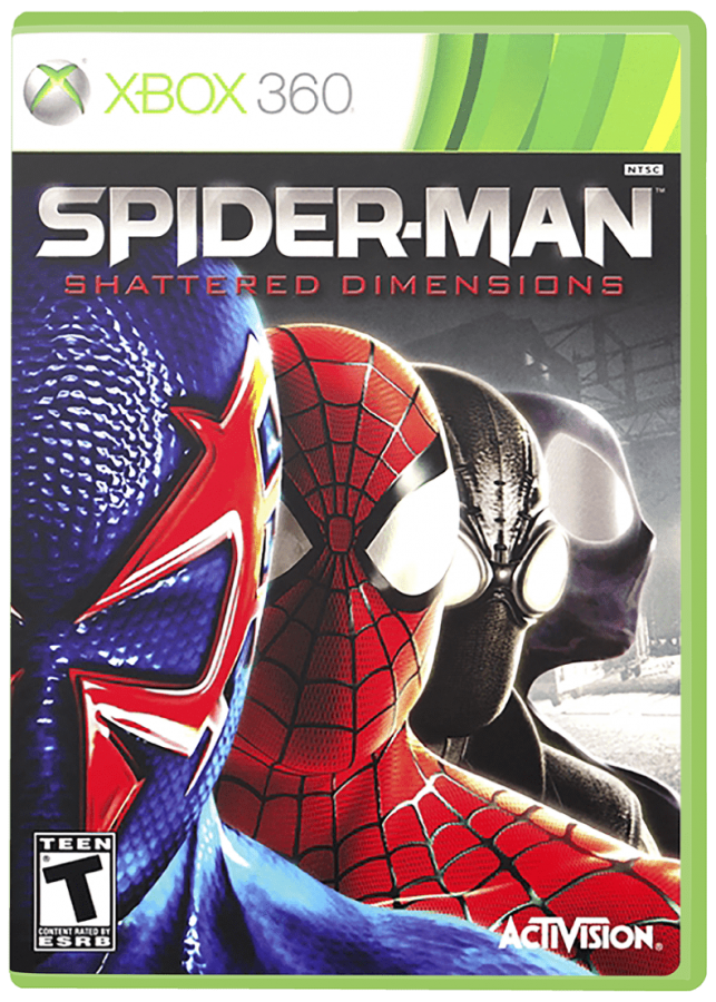 Spider-Man: Shattered Dimensions cover art for Xbox 360 (X360) video game