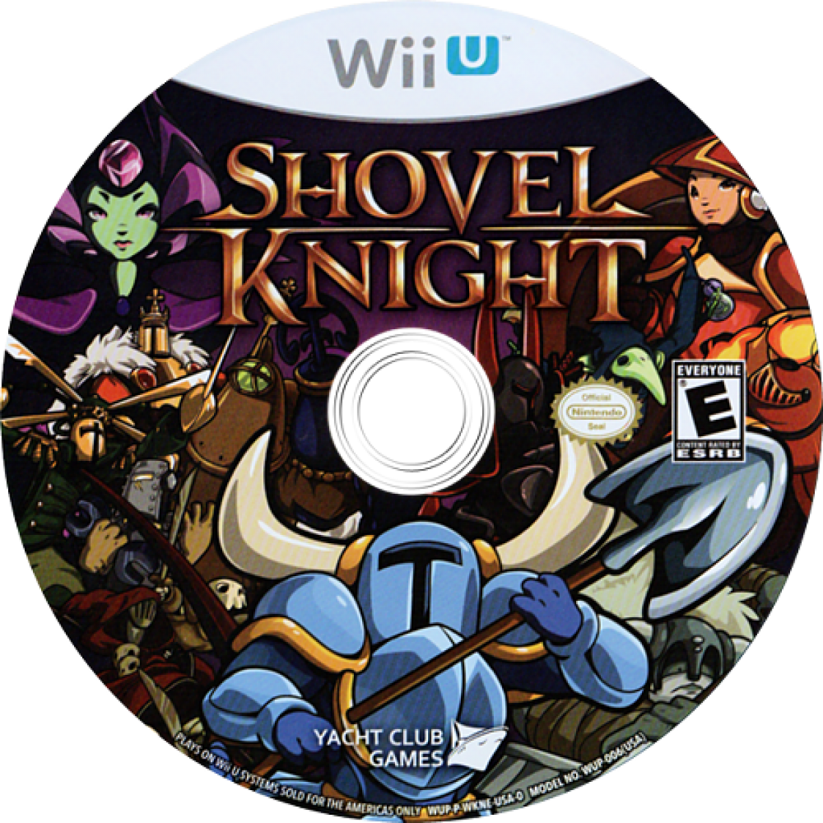 Shovel Knight disc cover art for Nintendo Wii U (WiiU) video game