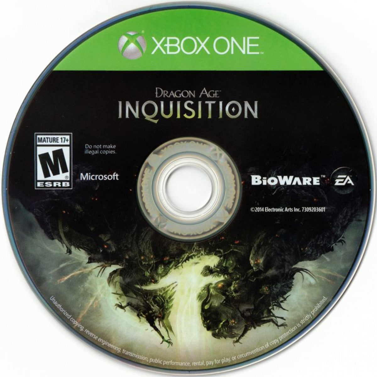 Dragon Age: Inquisition – Xbox One (XONE) disc for fantasy action role-playing game from BioWare