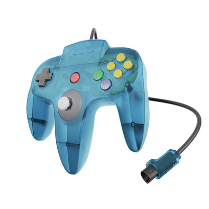 XYAB brand Turbo Teal Nintendo 64 controller wired gaming accessory