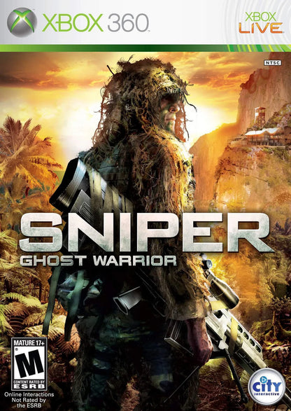 Sniper: Ghost Warrior cover art for Xbox 360 (X360) tactical first-person sniper shooter video game