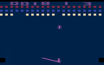 Circus Atari retro Atari 2600 video game featuring arcade carnival gameplay, trampoline action, balloon popping challenges and classic Atari entertainment - gameplay