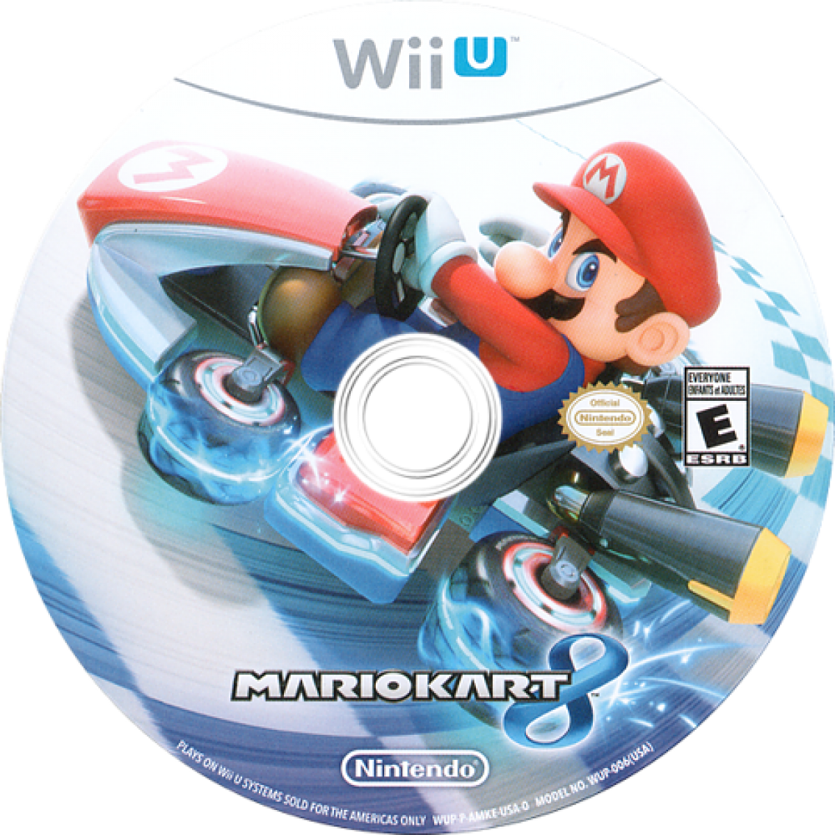 Mario Kart 8 disc cover art for Nintendo Wii U (WiiU) video game