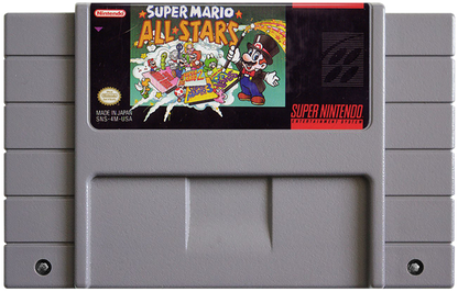 Super Mario All-Stars cartridge for Super Nintendo Entertainment System (SNES) retro video game