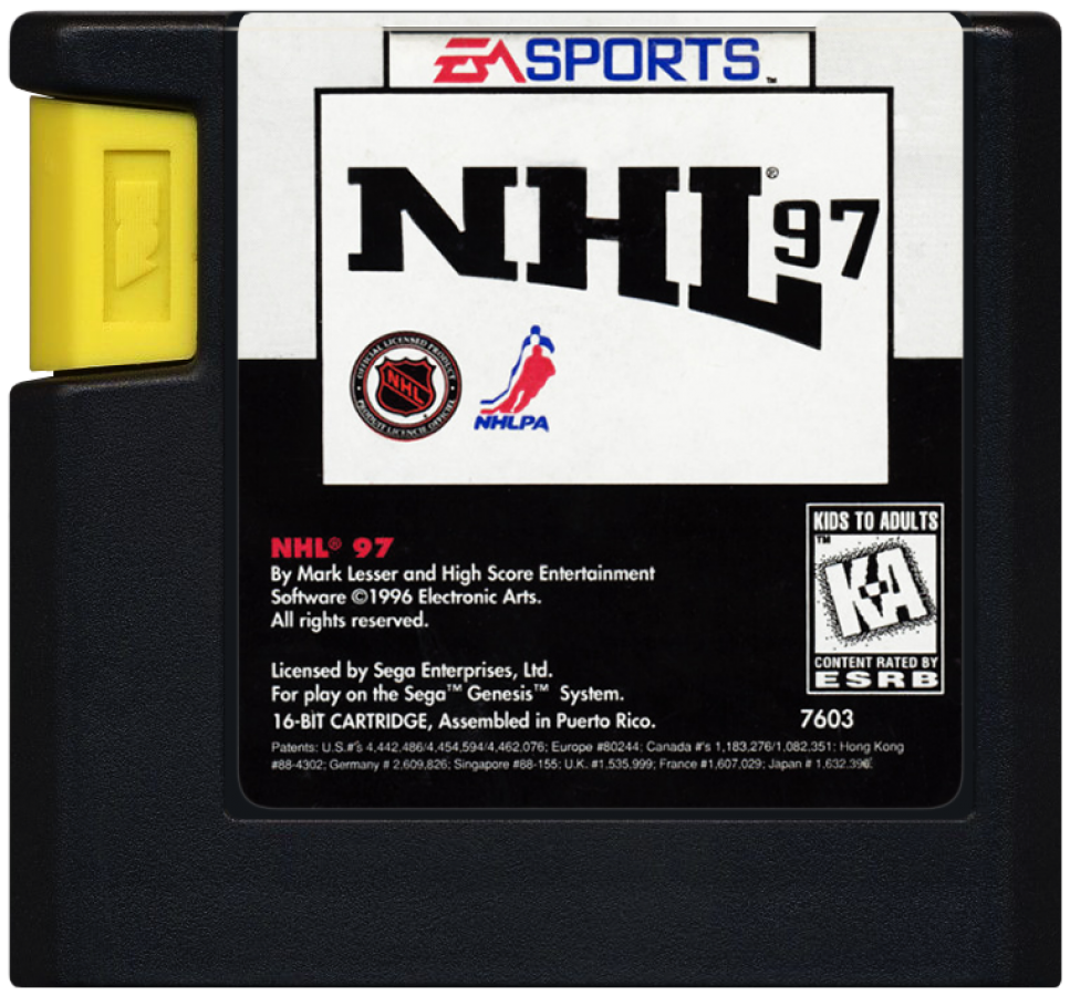 NHL 97 cartridge for Sega Genesis (GEN) video game
