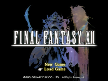 Final Fantasy XII [Collector's Edition] title screen for PlayStation 2 (PS2) fantasy role-playing adventure video game