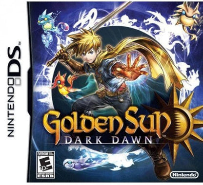 Golden Sun: Dark Dawn cover art for Nintendo DS (DS) fantasy JRPG adventure video game