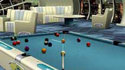 Q-Ball Billiards Master – PlayStation 2 (PS2) video game gameplay, cue sports simulation game.