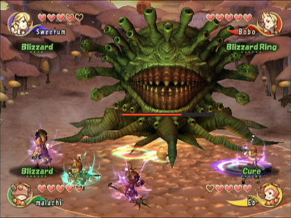 Final Fantasy Crystal Chronicles for Nintendo GameCube action RPG featuring real time combat multiplayer cooperative gameplay story driven adventure and fantasy world exploration gameplay 