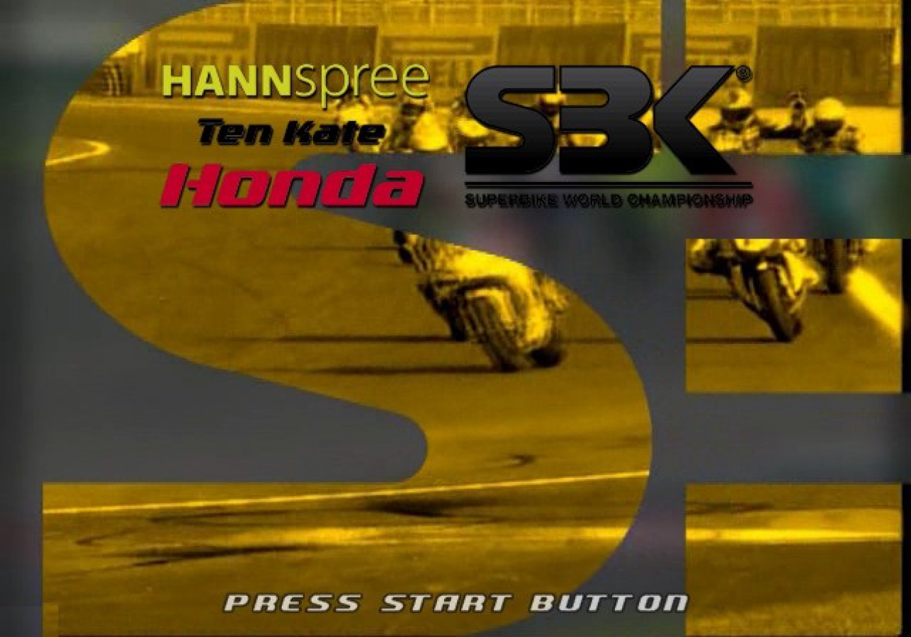 Hannspree Ten Kate Honda SBK Superbike World Championship title screen for PlayStation 2 (PS2) video game