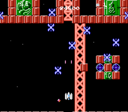 Star Soldier Nintendo Entertainment System NES video game featuring vertical scrolling shoot em up gameplay spaceship combat enemy waves power ups challenging stages boss battles and classic 8 bit arcade action retro video game collection collectible gaming appeal gameplay