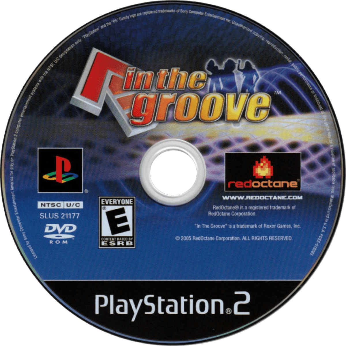 In the Groove disc art for PlayStation 2 (PS2) video game