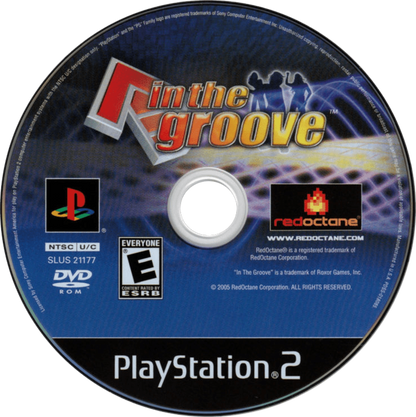 In the Groove disc art for PlayStation 2 (PS2) video game