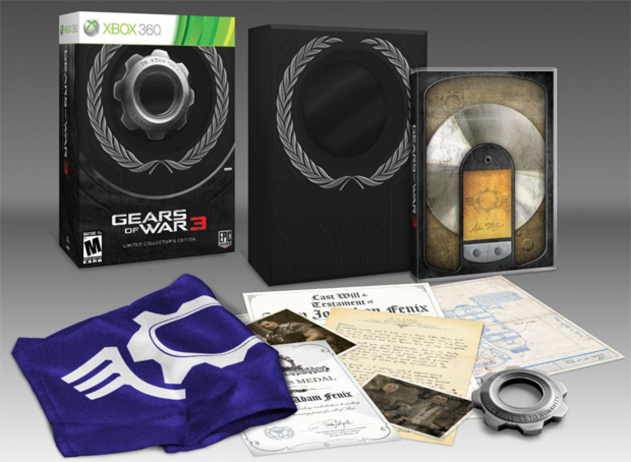 Gears of War 3 Limited Edition for Xbox 360 with special packaging and collectible bonus content collector set