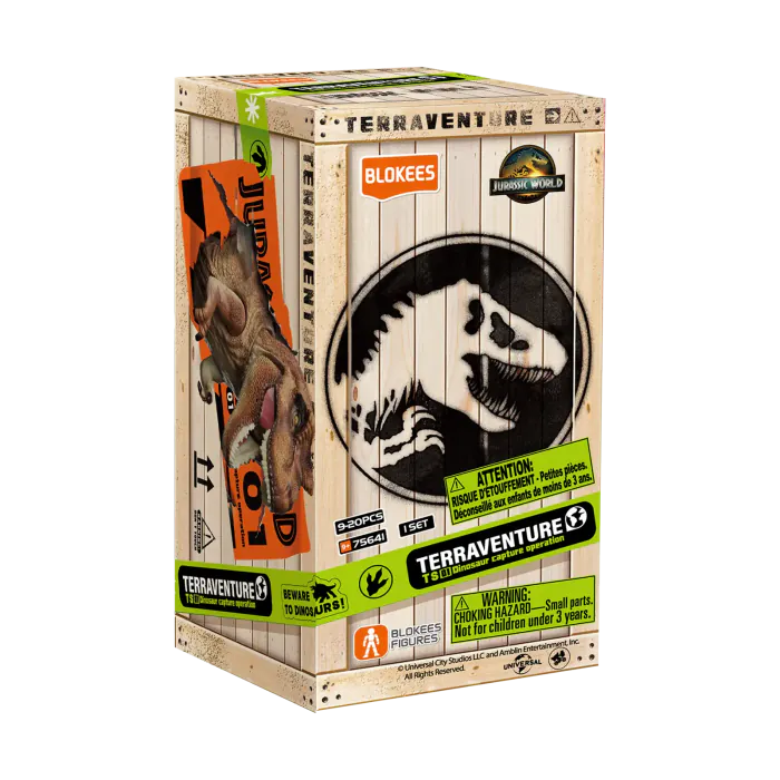 Blokees Jurassic World Terraventure Surprise Wave 1 Dinosaur Capture Operation blind box collectible series inspired design featuring buildable dinosaur adventure figures aesthetic mystery box assortment prehistoric creature encounters capture mission theme detailed miniature models Jurassic World inspired collectibles and display presentation