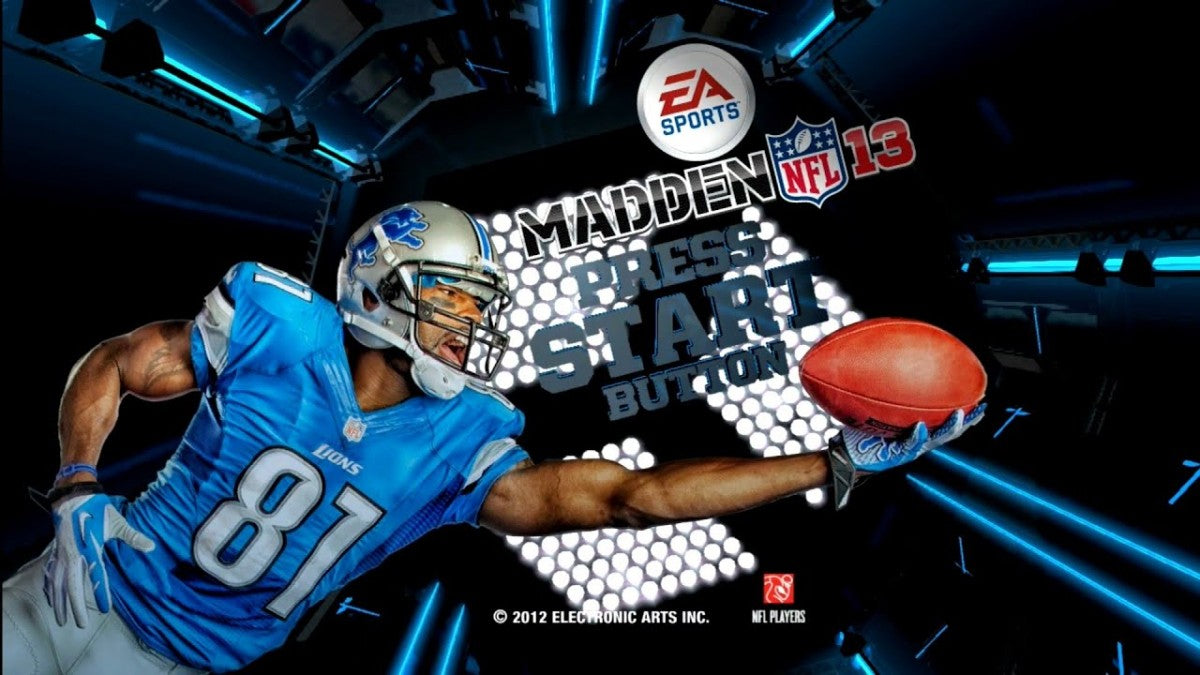 Madden NFL 13 title screen for PlayStation 3 (PS3) video game