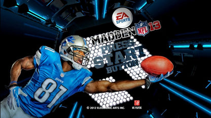 Madden NFL 13 title screen for PlayStation 3 (PS3) video game