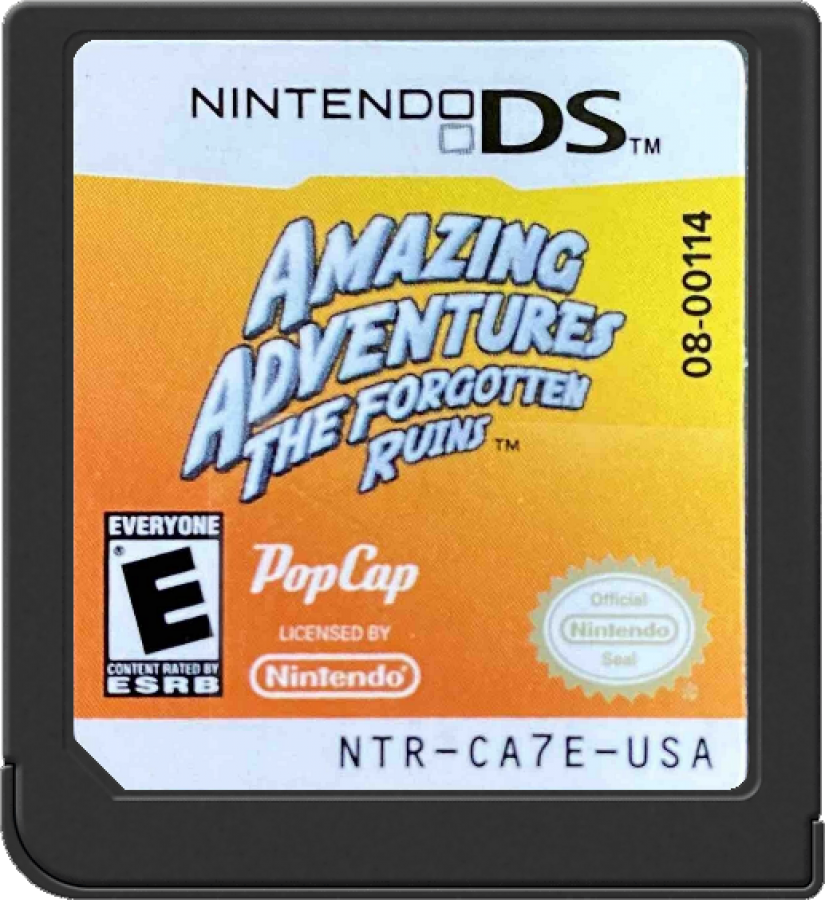Amazing Adventures The Forgotten Ruins Nintendo DS for puzzle adventure video game fans featuring hidden object gameplay ancient ruins exploration artifact discovery challenging puzzles touch screen controls mystery solving exotic locations brain teasing challenges collectible gaming appeal game cartridge