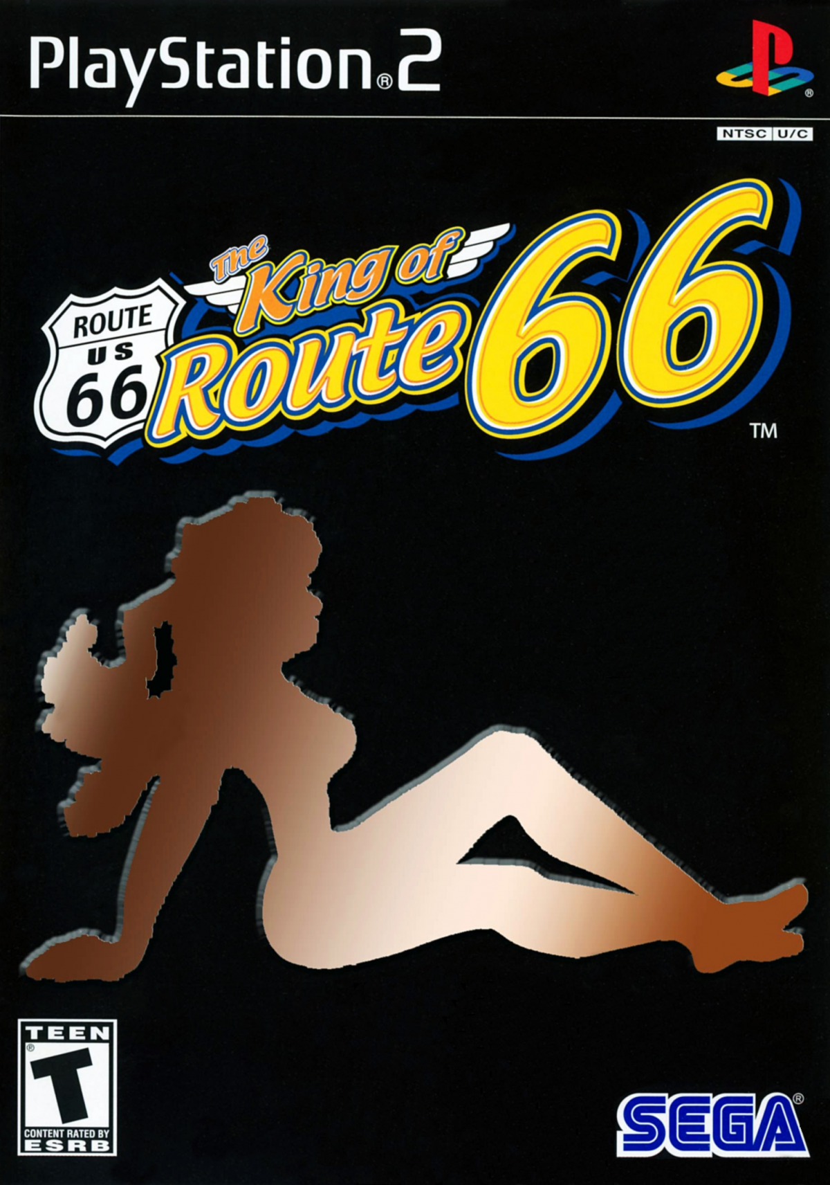 King of Route 66 PS2 Sony PlayStation 2 arcade driving game truck racing semi truck road combat delivery missions highway driving USA Route 66 arcade style gameplay SEGA retro gaming PlayStation 2 software video game title cover art