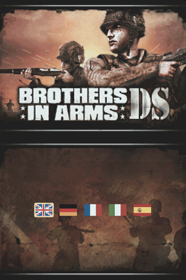 Brothers in Arms: War Stories start screen for Nintendo DS (DS) World War II shooter action video game