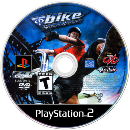 Gravity Games: Bike Street Vert Dirt disc art for Playstation 2 (PS2) video game