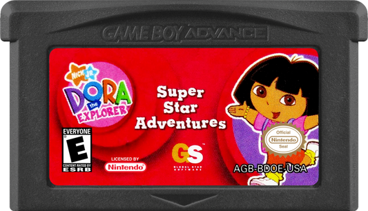 Dora the Explorer: Super Star Adventures game cartridge for Game Boy Advance (GBA) video game