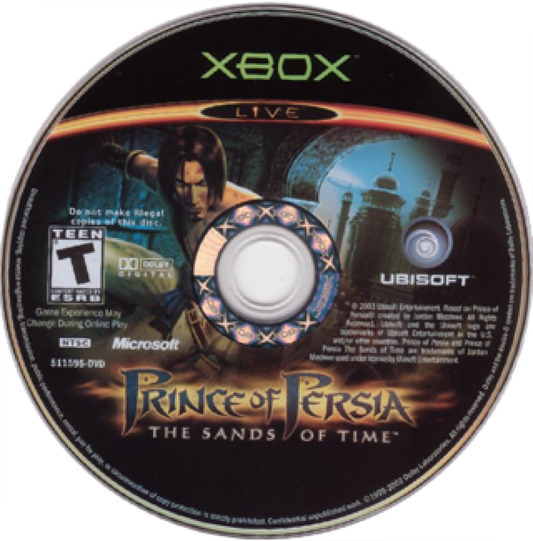 Prince of Persia: The Sands of Time disc for Xbox (XBOX) video game